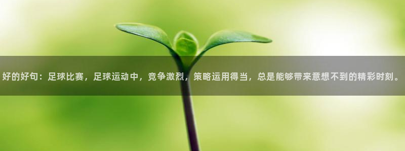 oety欧亿：好的好句：足球比赛，足球运动中，竞争激烈，策略运用得当，总是能够带来意想不到的精彩时刻。